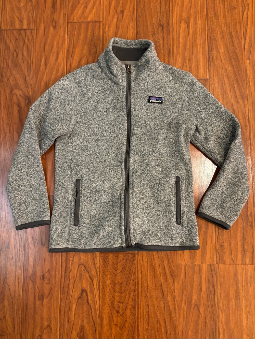 Patagonia Better Sweater Heather Gray Full Zip-Up Fleece Jacket Youth Small 7-8